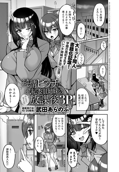 An after-school threesome that the pure-hearted disciplinary committee sisters can't tell everyone! (single story) メイン画像