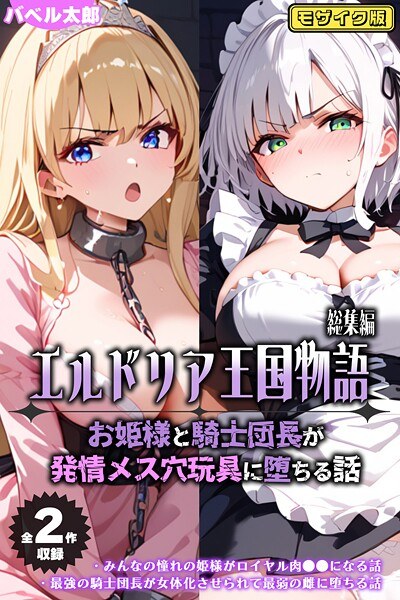 【全2作収録】エルドリア王国物語 総集編 〜お姫様と騎士団長が発情メス穴玩具に堕ちる話〜 モザイク版