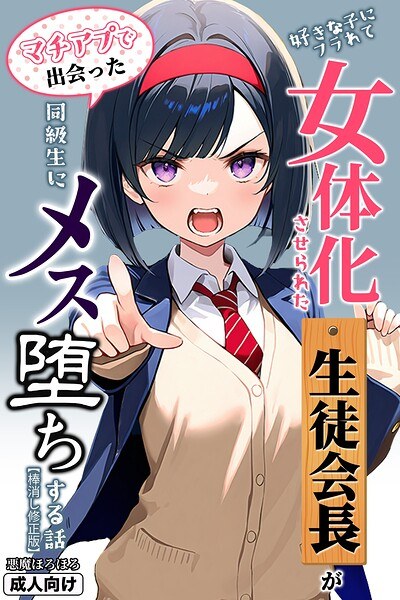 好きな子にフラれて女体化させられた生徒会長がマチアプで出会った同級生にメス堕ちする話【棒消し修正版】 メイン画像
