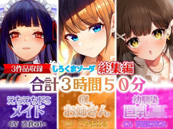 【大ボリューム3時間50分】あなたが好きなのはドSメイド！？それともエッチなOLお姉さん！？はたまた巨乳JK！？【総集編】 メイン画像