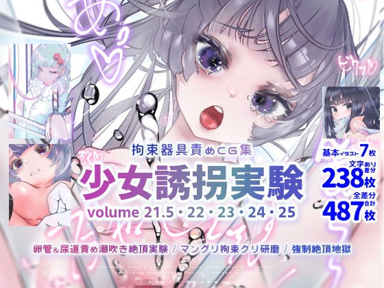 Girl Kidnapping Experiment volume 21.5 ・ 22 ・ 23 ・ 24 ・ 25 Fallopian Tube & Urethral Blame Squirting Climax Experiment / Manguri Restraint Chestnut Polishing / Strong ● Climax Hell メイン画像