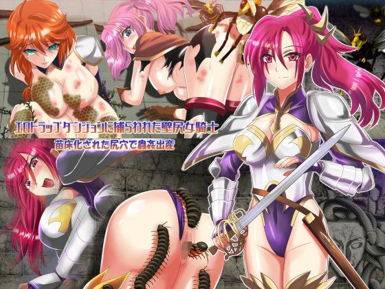 エロトラップダンジョンに捕らわれた壁尻女騎士 苗床化された尻穴で蟲姦出産 メイン画像