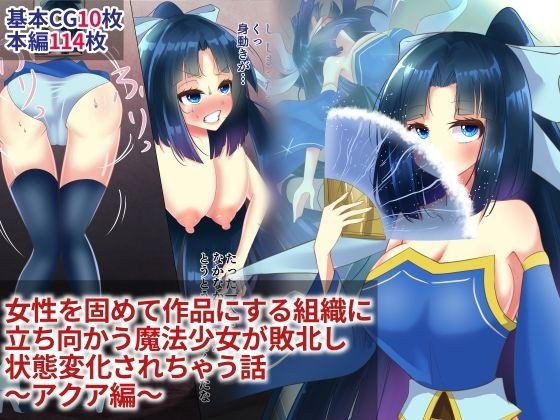 女性を固めて作品にする組織に立ち向かう魔法少女が敗北し状態変化されちゃう話 〜アクア編〜 メイン画像