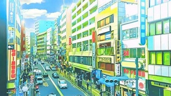 都会の繁華街 【背景素材（夕方差分＋空くり抜きセット）】 メイン画像