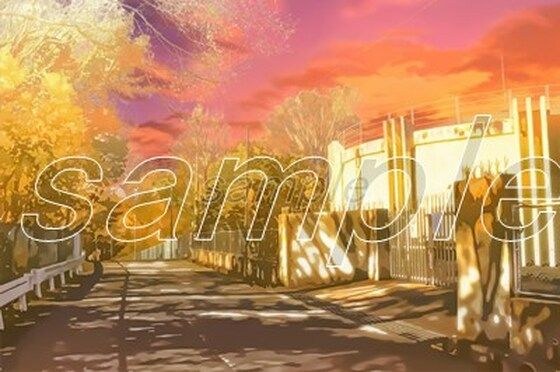 【無料】山の中の施設【背景素材_夕方差分＋空くり抜きセット】 メイン画像