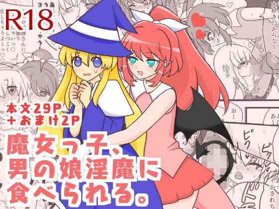 魔女っ子、男の娘淫魔に食べられる。 メイン画像