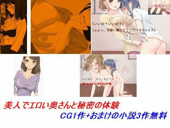 美人でエロい奥さんと秘密の体験 CG1作＋おまけの小説3作無料 メイン画像
