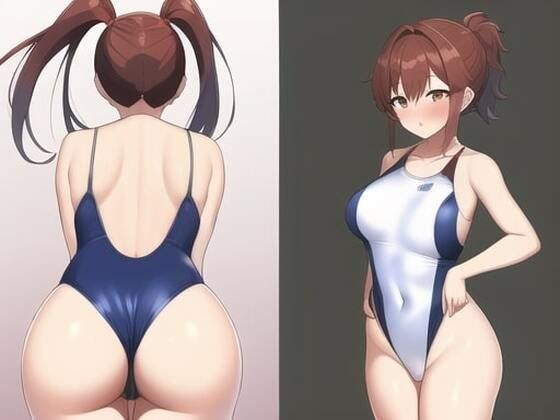 ponytail and swimsuit