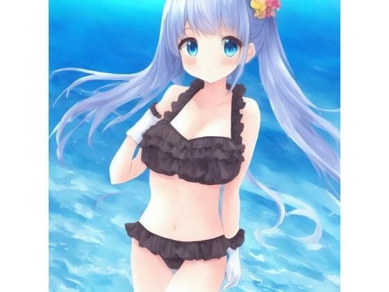 水着少女に白い○○ メイン画像