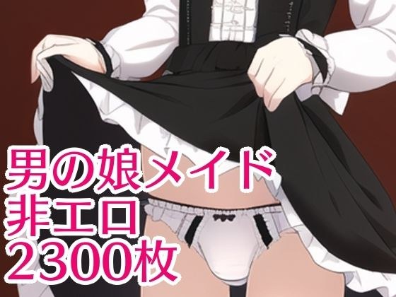 男の娘メイド スカートたくしあげ見せつけ メイン画像