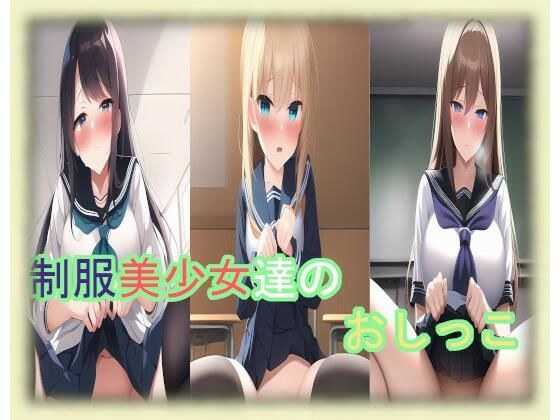 Peeing of beautiful girls in uniform メイン画像