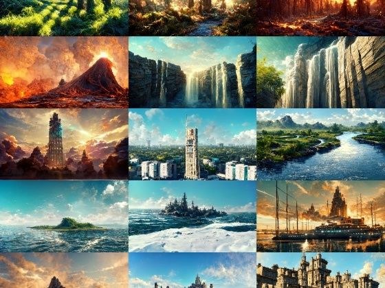 【ファンタジー系リアル調】著作権フリーの高解像度背景（画像100枚） メイン画像