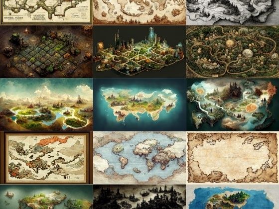 【色々な地図】著作権フリーの高解像度イラスト素材（画像100枚） メイン画像