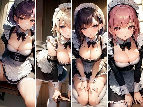 015 [33 photos] Big breasts in maid costume メイン画像