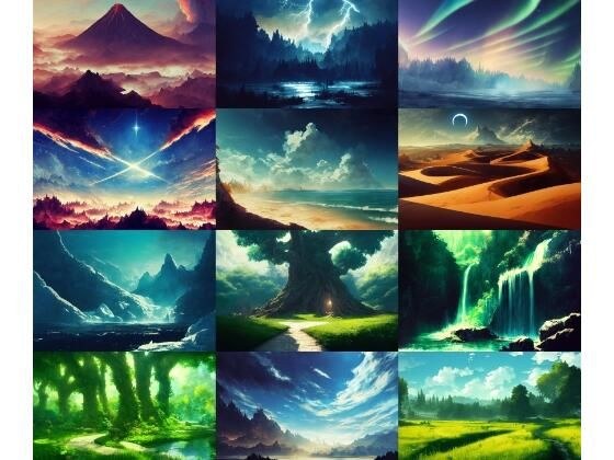 【草原や森や川などの自然系背景】著作権フリーの高解像度画像（100枚） メイン画像