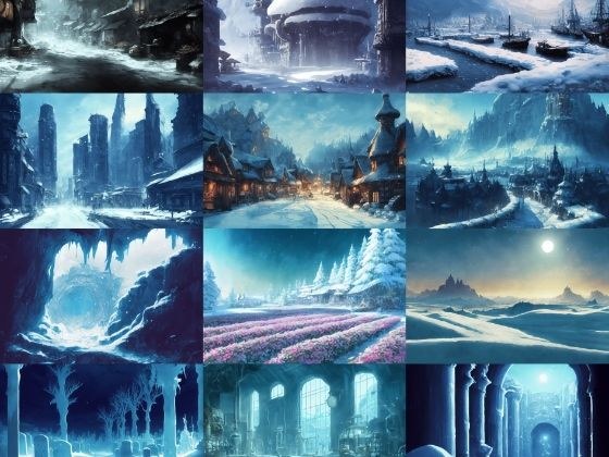 [Snow world, snow country background] Copyright-free high-resolution images (100 images) メイン画像
