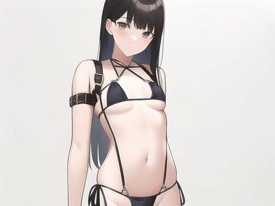 美少女のハーネス水着 メイン画像