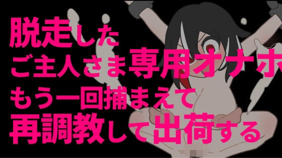 脱走したご主人さま専用オナホをもう一回捕まえて再調教して出荷する メイン画像