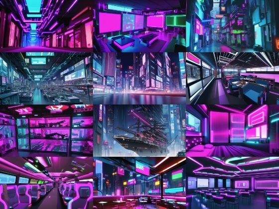 [Anime-style cyberpunk background] Copyright-free high-resolution images (100 images) メイン画像