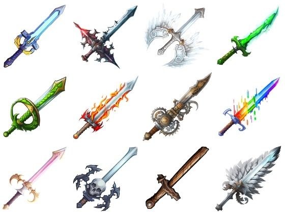 [Sword icon set] Copyright-free high-resolution images (100 images)