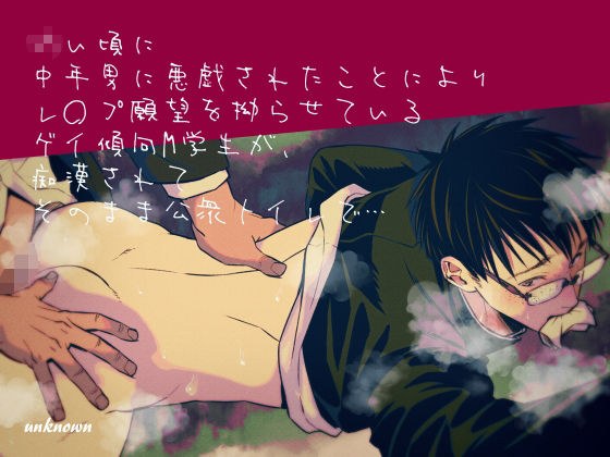 ◯い頃に中年男に悪戯されたことによりレ〇プ願望を拗らせているゲイ傾向M学生が、痴●されてそのまま公衆トイレで… メイン画像