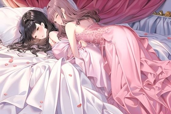 ウエディングドレス美少女（百合）チューして メイン画像