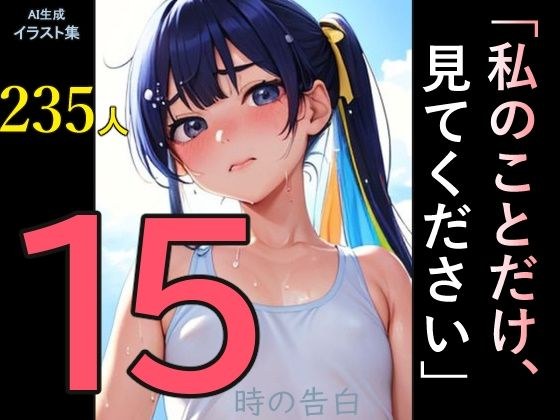 AI生成イラスト集「15時の告白『わたしのことだけ、見てください』（画像は商用利用可！）」 メイン画像