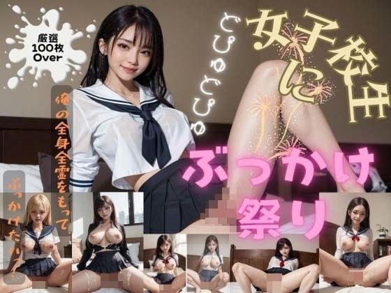 女子校生にぶっかけ祭り！ メイン画像