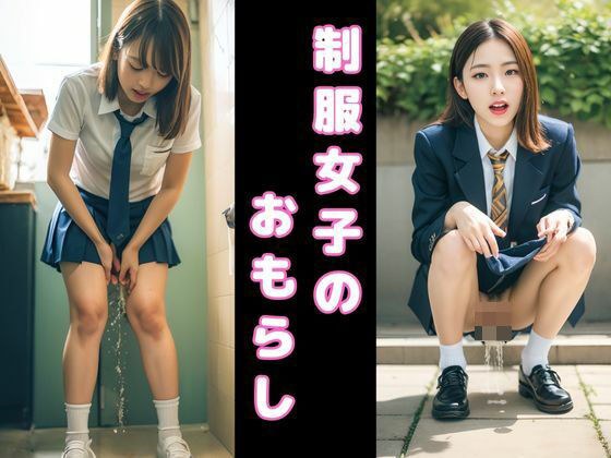 制服女子のおもらし放尿 メイン画像