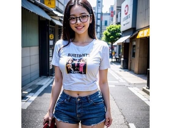 街で露出したりぶっかけられるのが好きな変態眼鏡っ子とデート メイン画像