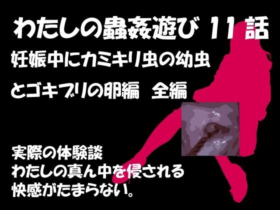 私の蟲姦遊び 第11話 妊娠中にカミキリ虫の幼虫とゴキブリの卵編 全編 メイン画像