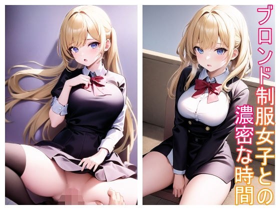 Intense time with a blonde girl in uniform メイン画像
