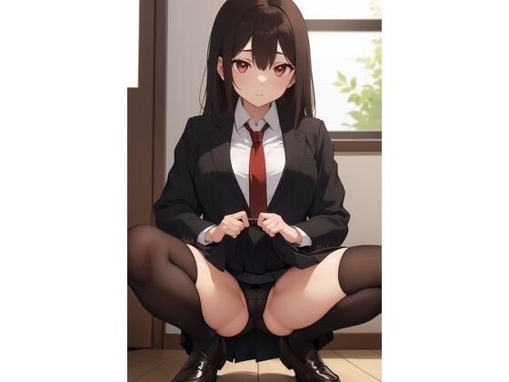 黒髪JKのしゃがみパンチラコレクション メイン画像