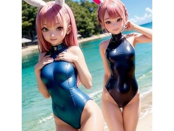 うさ耳競泳水着4【AI生成】 メイン画像