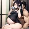 ［NTR］ボテ腹妻の通話エッチ［4K］ メイン画像