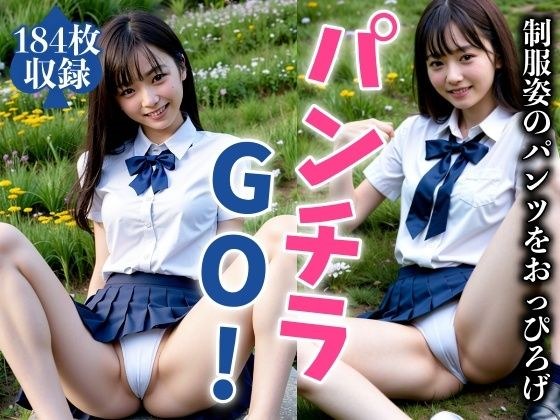 【制服パンチラ】野外で制服姿の美女をくぱぁと開脚!萌え萌え写真集 メイン画像