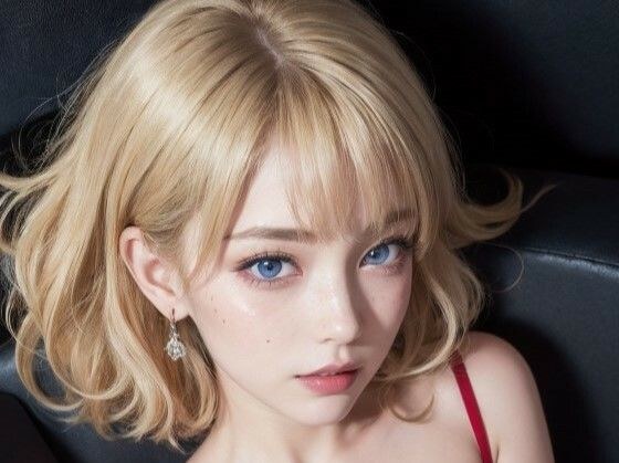 AI beautiful blonde beauty portrait collection メイン画像