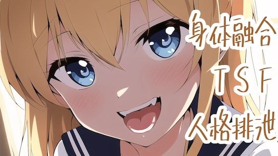 A story where a gal and an otaku-kun fuse their bodies and do TSF, and a story where their personality is eliminated. メイン画像