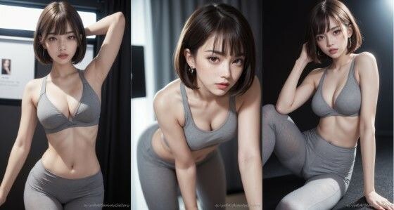 AI beautiful sports bra portrait collection メイン画像