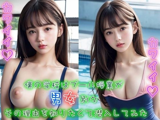 僕の学校はプール授業が男女別々 その理由を知りたくて潜入してみた 清純派巨乳美女のスクール水着姿が可愛い メイン画像