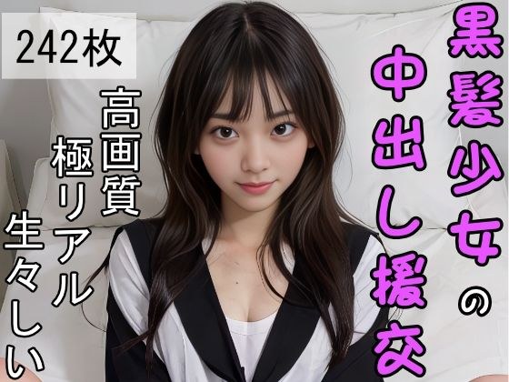 黒髪少女の中出し援交 メイン画像