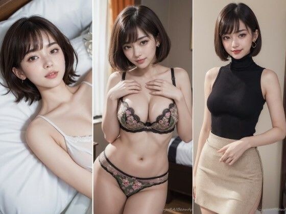 AI beautiful OL gravure before work メイン画像