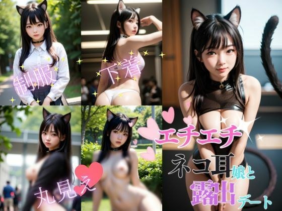 エチエチ ネコ耳娘と露出デート おっぱい、おまんこまるみえ メイン画像