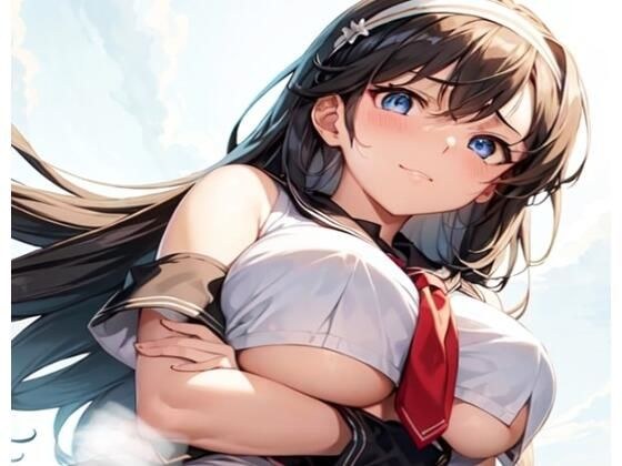AI Lower Milk Academy Black Hair Class Sailor Style Illustration Collection メイン画像