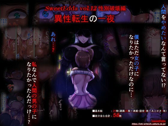 SweetEdda vol.12 性別破壊編 異性転生の一夜 メイン画像