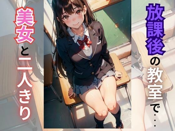 放課後の教室で美女と二人きり メイン画像