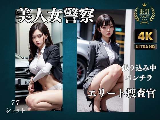 Beautiful female police officer's panty shot during stakeout メイン画像