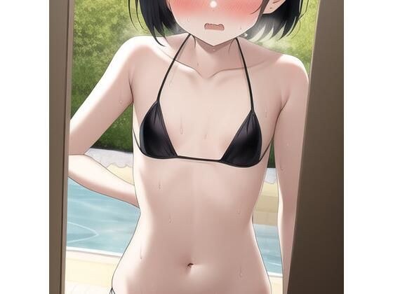 子供が産める身体の貧乳JKが水着姿で挑発したりポロリしてしまう集 メイン画像