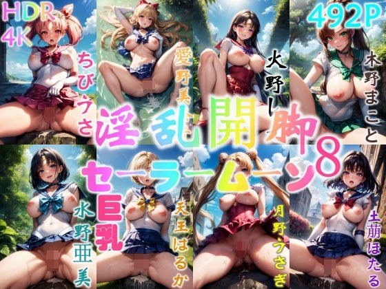 Lewd Sailor Moon, acclaimed M-shaped spread legs メイン画像