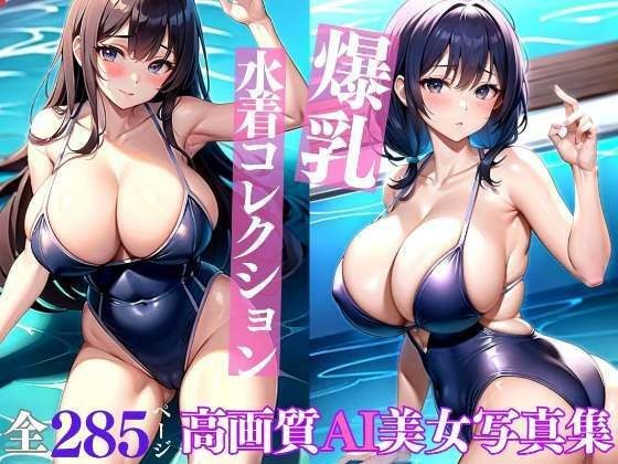 Big breasts swimsuit collection High quality AI beauty photo collection メイン画像